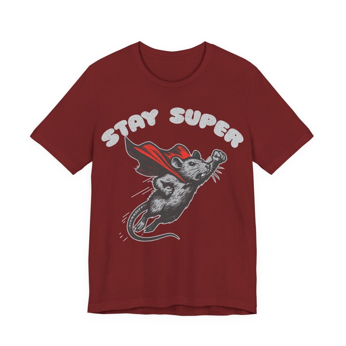 Stay Super Rat Premium T-Shirt, Funny Super Hero, Vintage Graphic Tee