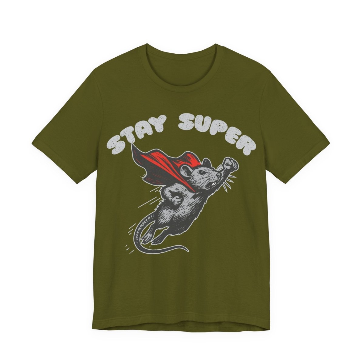 Stay Super Rat Premium T-Shirt, Funny Super Hero, Vintage Graphic Tee
