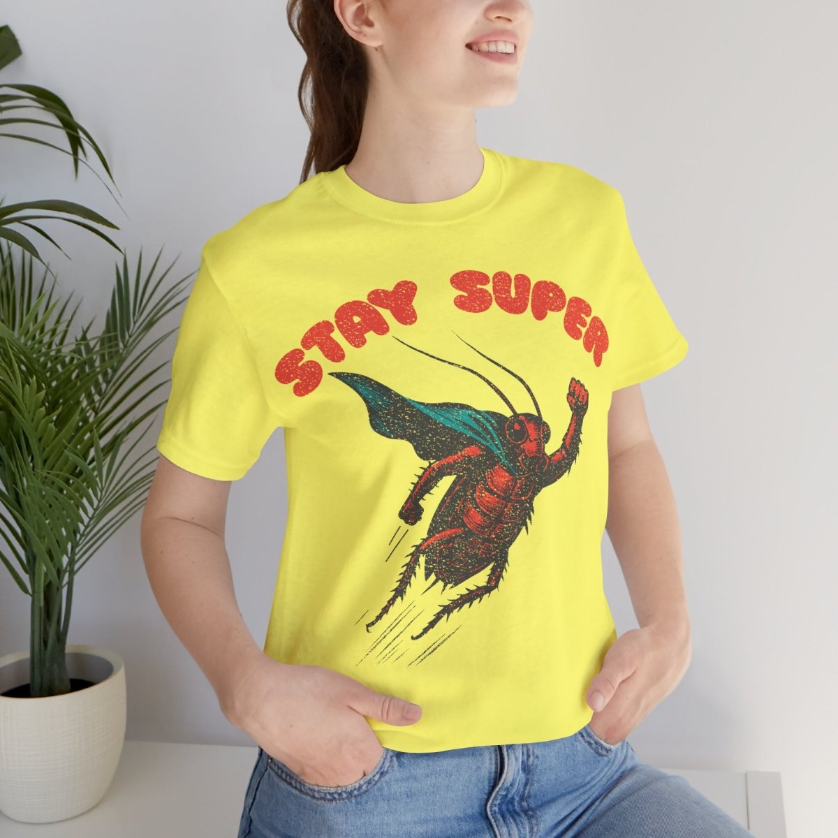 Stay Super Roach Premium T-Shirt, Funny Super Hero, Vintage Graphic Tee