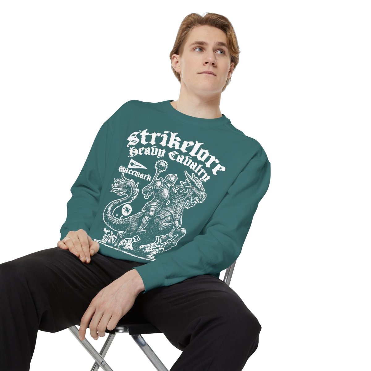 Strikelore Mounted Knights Heavy Cavalry of Macemark Comfort Colors Garment - Dyed Luxury Sweatshirt