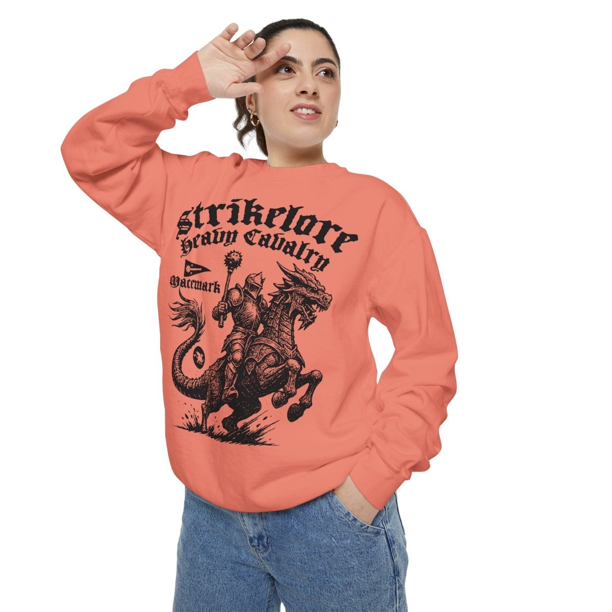 Strikelore Mounted Knights Heavy Cavalry of Macemark Comfort Colors Garment - Dyed Luxury Sweatshirt