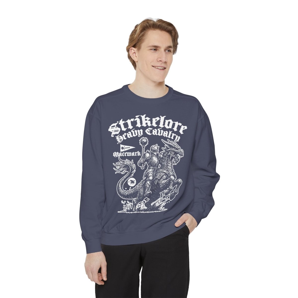 Strikelore Mounted Knights Heavy Cavalry of Macemark Comfort Colors Garment - Dyed Luxury Sweatshirt