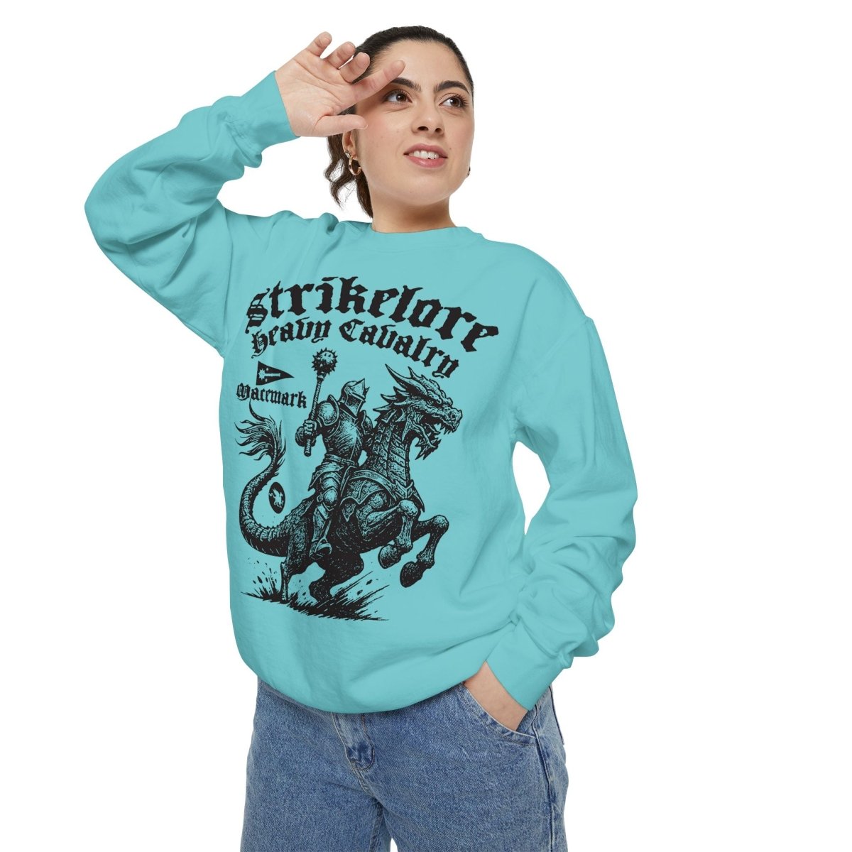 Strikelore Mounted Knights Heavy Cavalry of Macemark Comfort Colors Garment - Dyed Luxury Sweatshirt