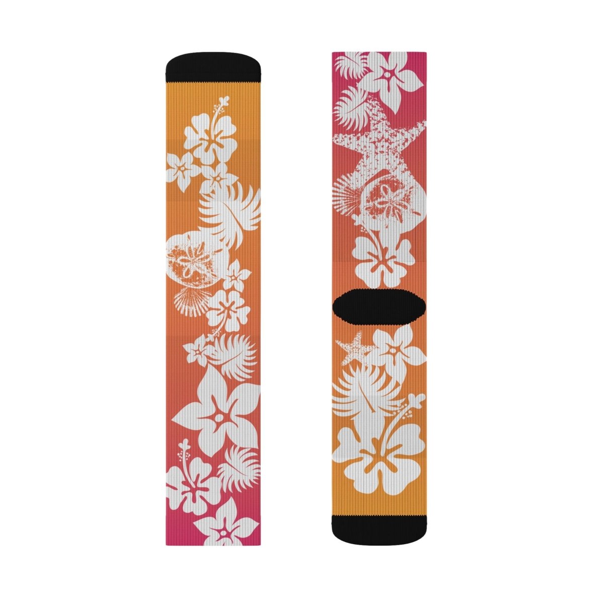 Surf's Up Hawaii Flowers Socks, Beach Vibes, Ocean Beach Sunset, Surfing Sunrise, Relax