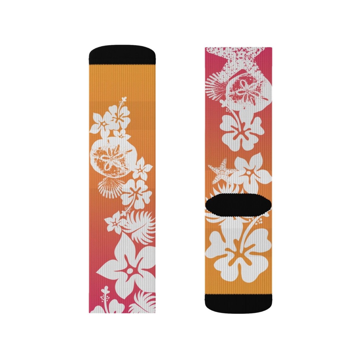 Surf's Up Hawaii Flowers Socks, Beach Vibes, Ocean Beach Sunset, Surfing Sunrise, Relax