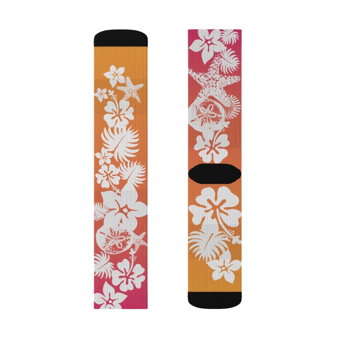 Surf's Up Hawaii Flowers Socks, Beach Vibes, Ocean Beach Sunset, Surfing Sunrise, Relax