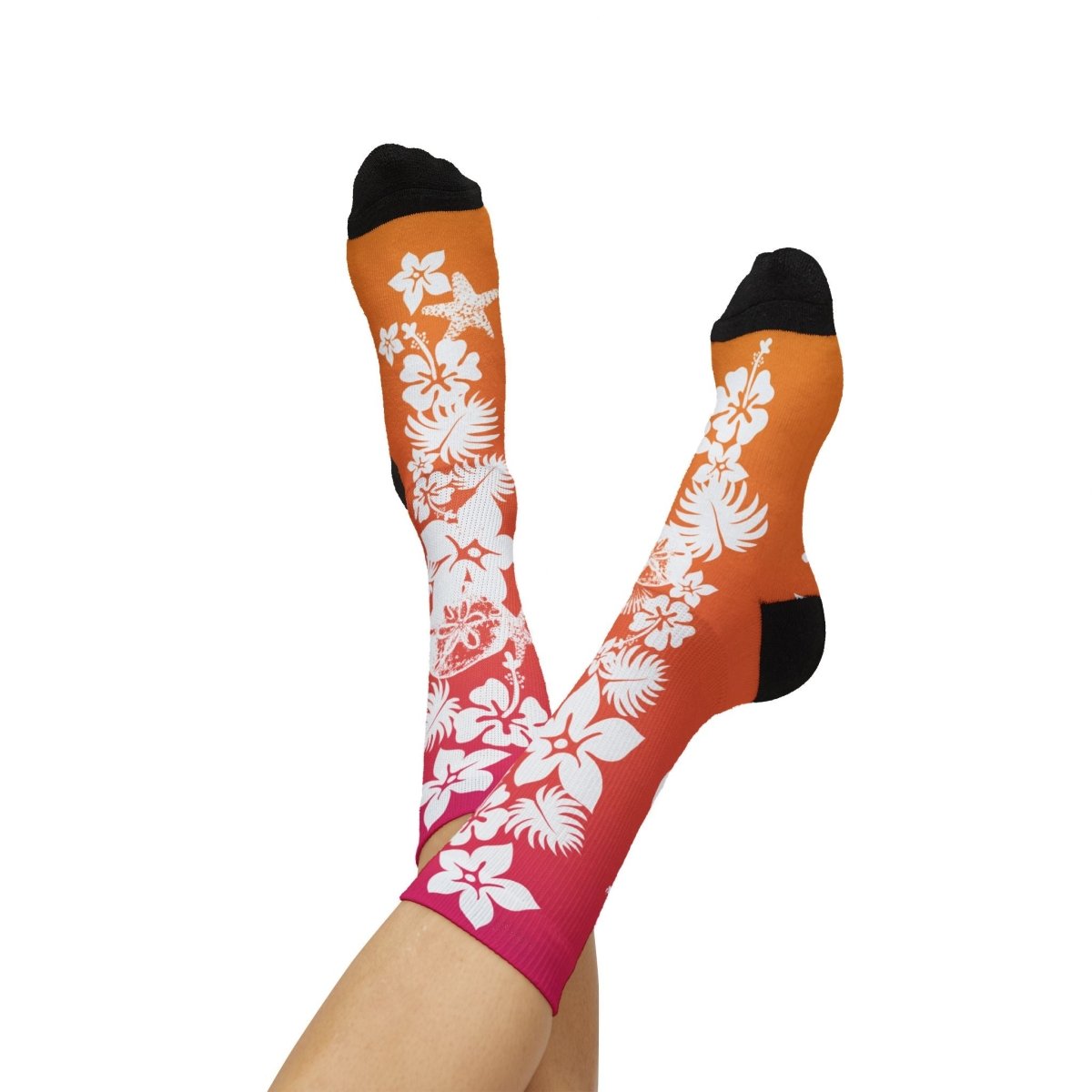 Surf's Up Hawaii Flowers Socks, Beach Vibes, Ocean Beach Sunset, Surfing Sunrise, Relax