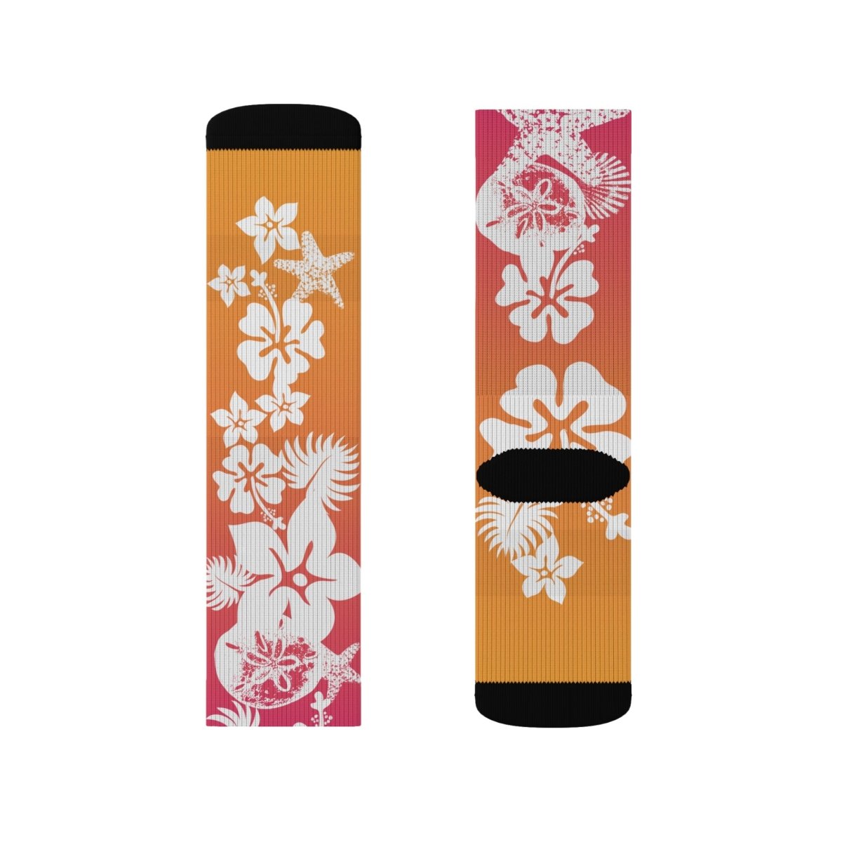 Surf's Up Hawaii Flowers Socks, Beach Vibes, Ocean Beach Sunset, Surfing Sunrise, Relax