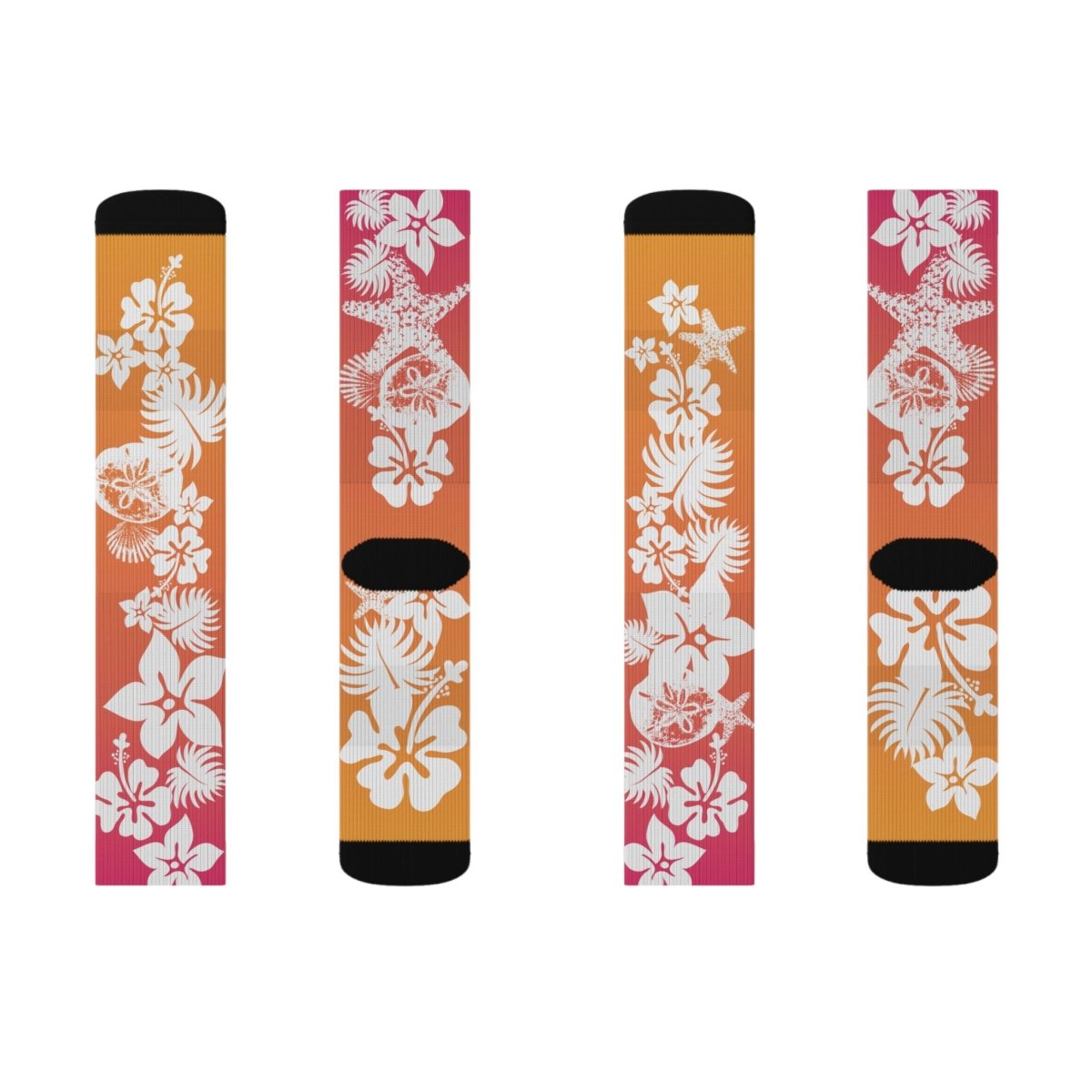 Surf's Up Hawaii Flowers Socks, Beach Vibes, Ocean Beach Sunset, Surfing Sunrise, Relax