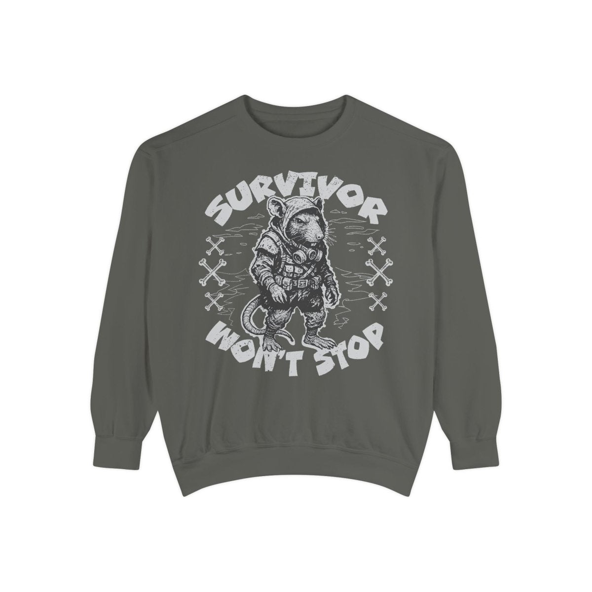 Survivor Won't Stop Comfort Colors Garment - Dyed Luxury Sweatshirt, Rat