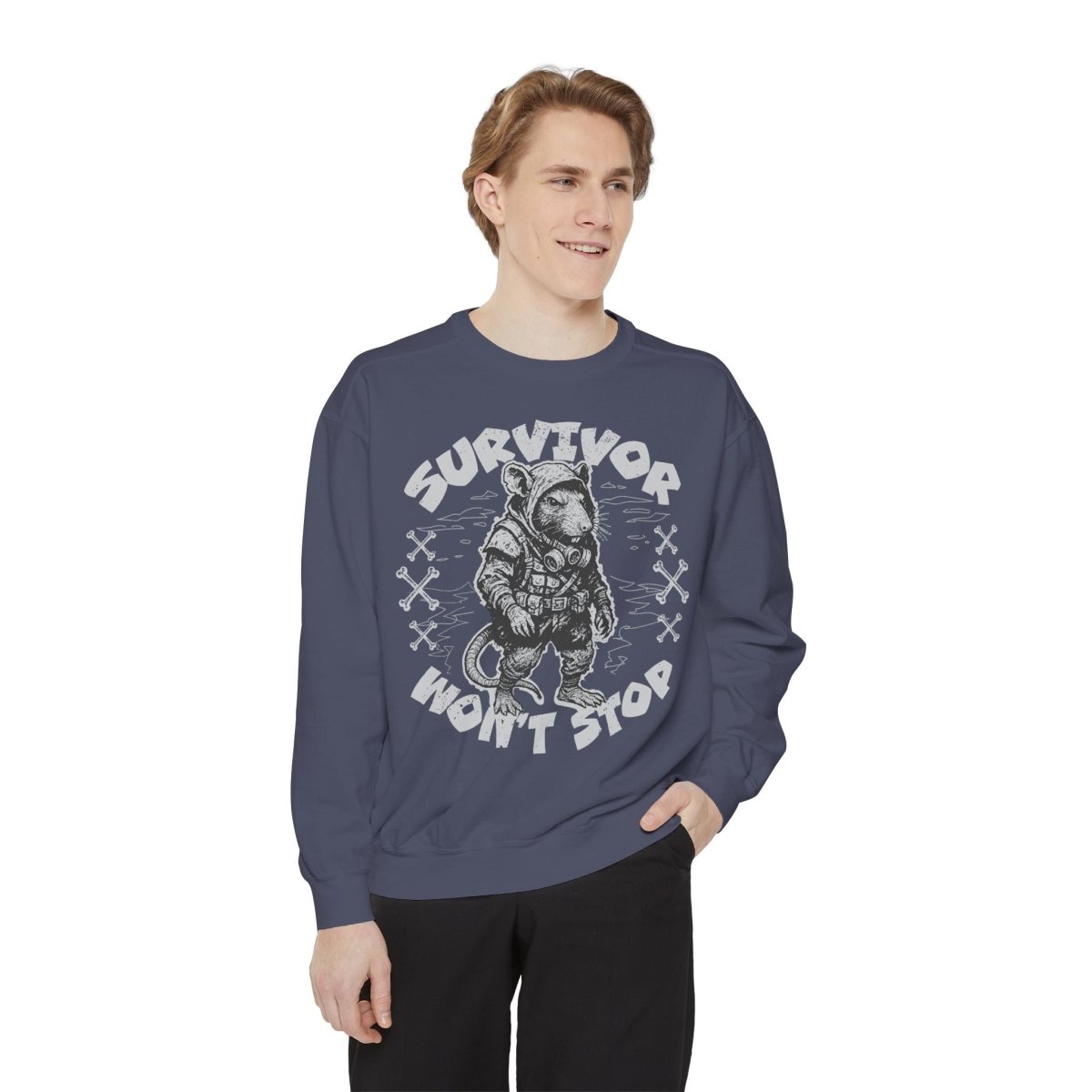 Survivor Won't Stop Comfort Colors Garment - Dyed Luxury Sweatshirt, Rat
