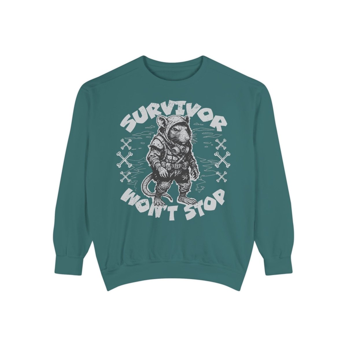 Survivor Won't Stop Comfort Colors Garment - Dyed Luxury Sweatshirt, Rat