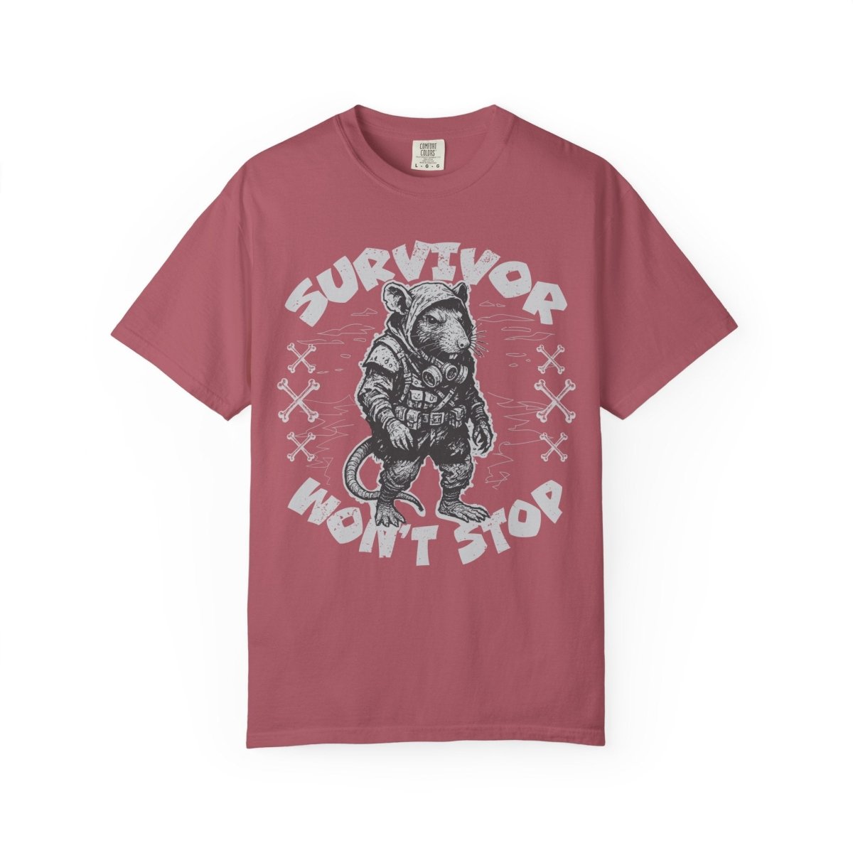 Survivor Won't Stop Comfort Colors Relaxed Fit Softy Tee Rat