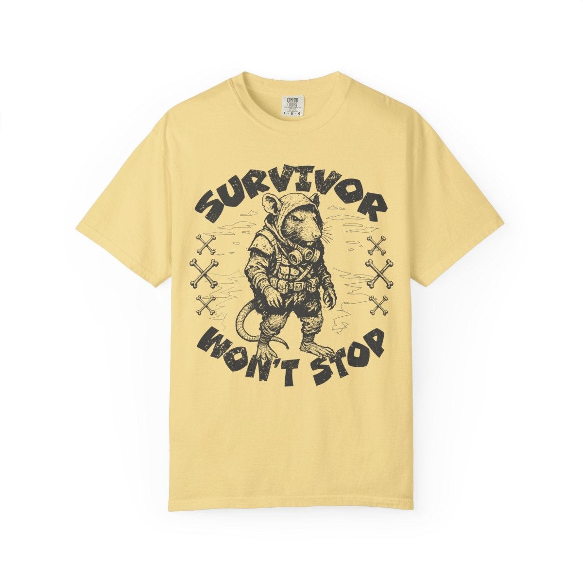 Survivor Won't Stop Comfort Colors Relaxed Fit Softy Tee Rat