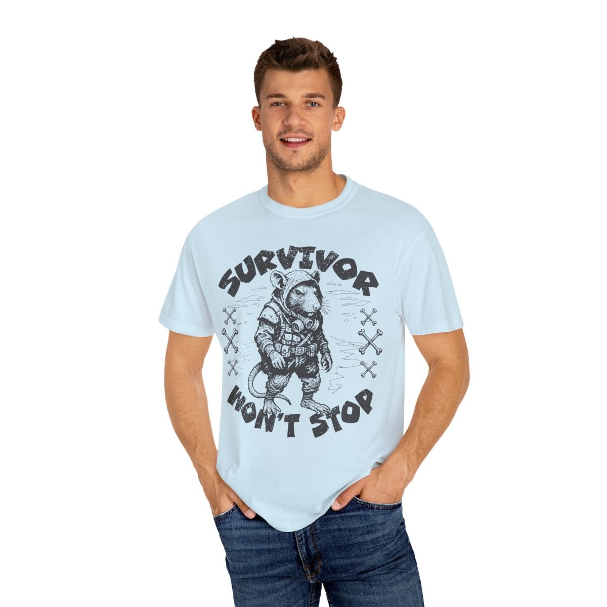 Survivor Won't Stop Comfort Colors Relaxed Fit Softy Tee Rat