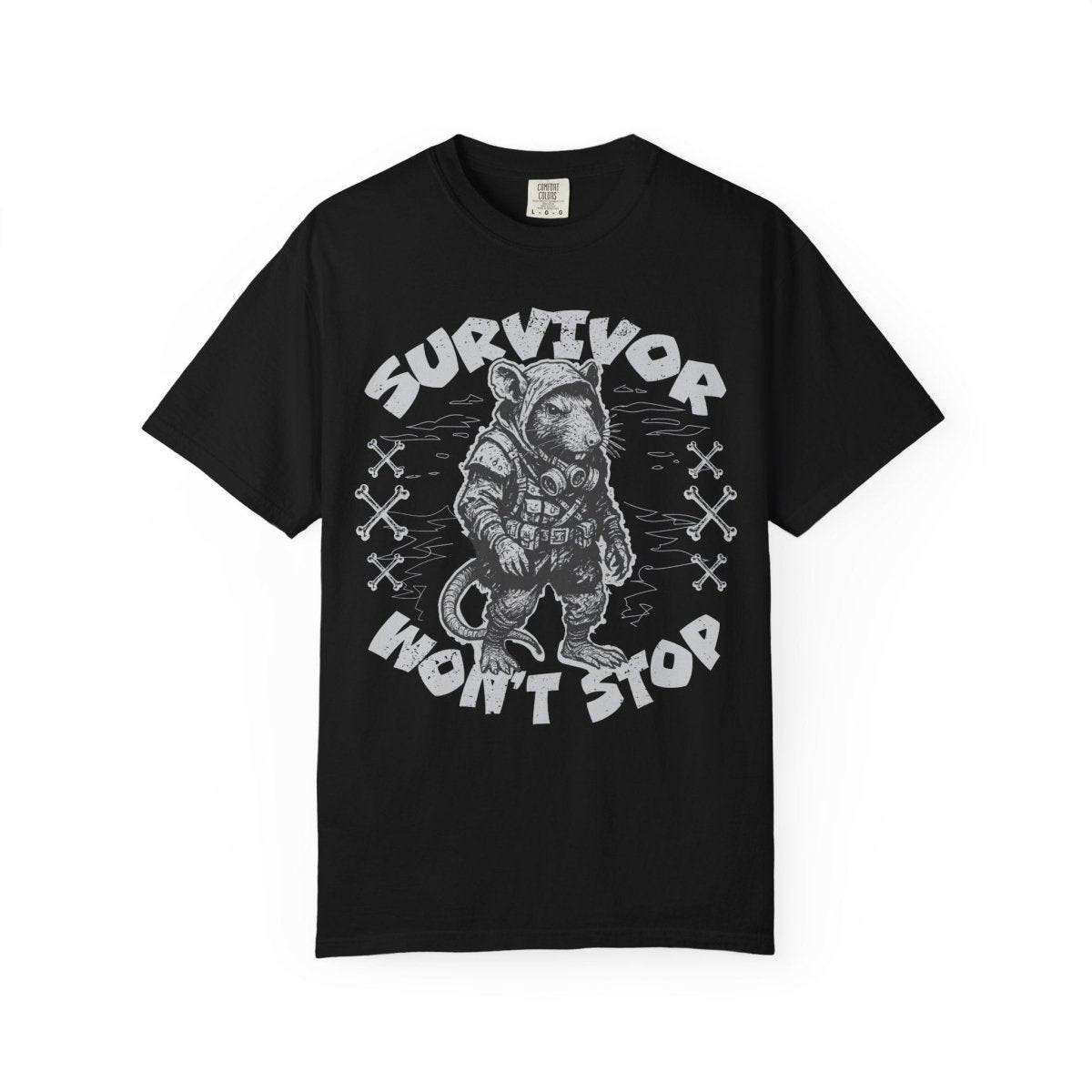 Survivor Won't Stop Comfort Colors Relaxed Fit Softy Tee Rat
