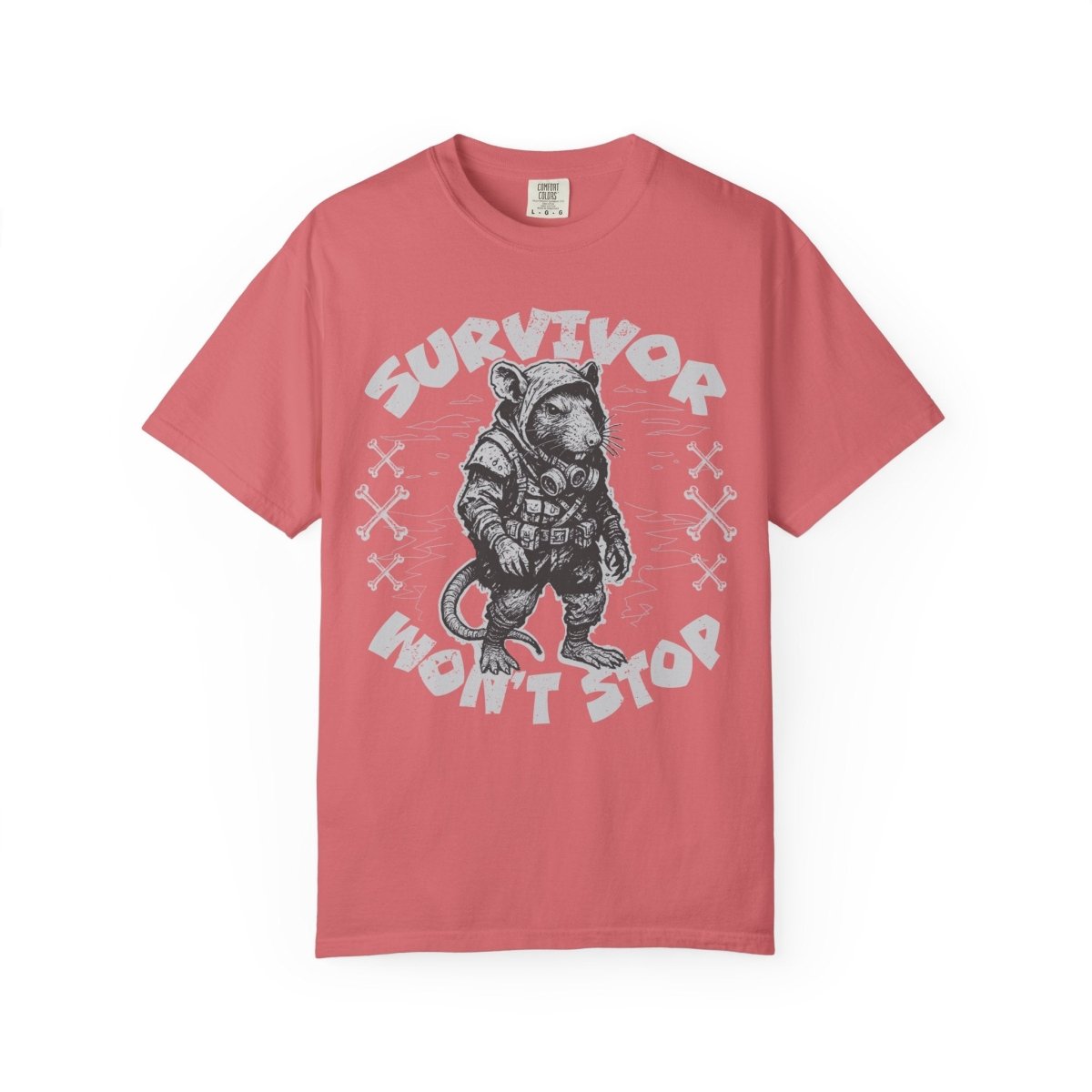Survivor Won't Stop Comfort Colors Relaxed Fit Softy Tee Rat