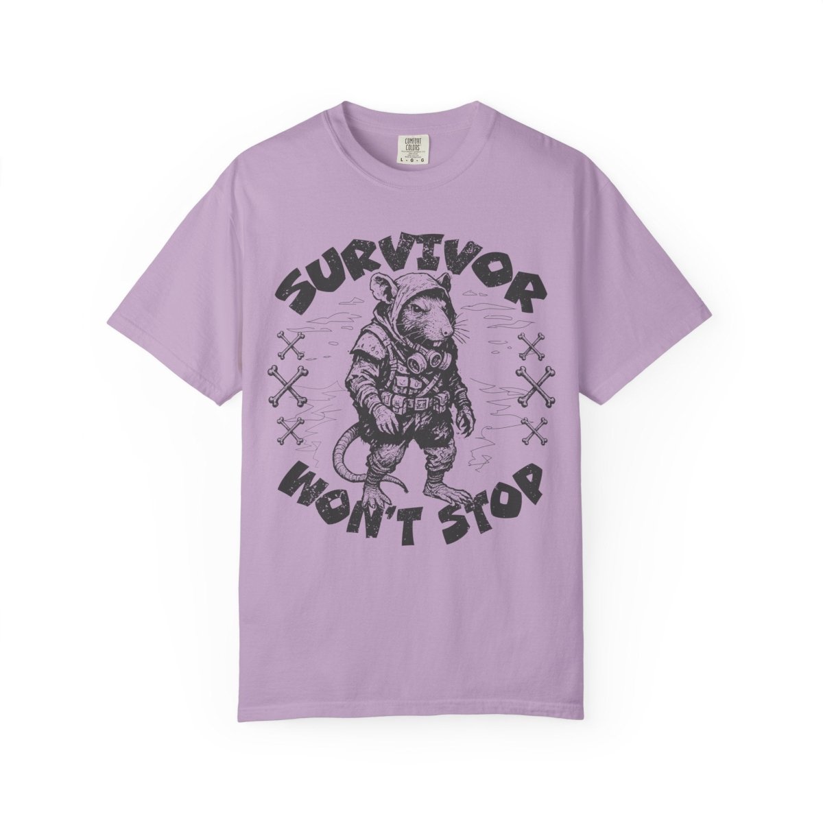Survivor Won't Stop Comfort Colors Relaxed Fit Softy Tee Rat