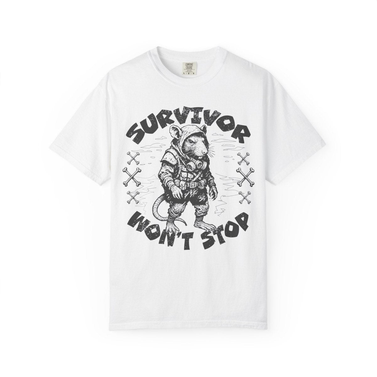 Survivor Won't Stop Comfort Colors Relaxed Fit Softy Tee Rat