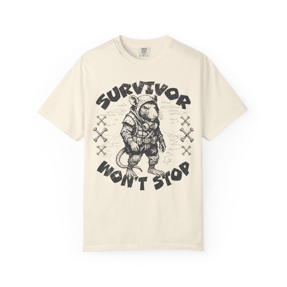 Survivor Won't Stop Comfort Colors Relaxed Fit Softy Tee Rat