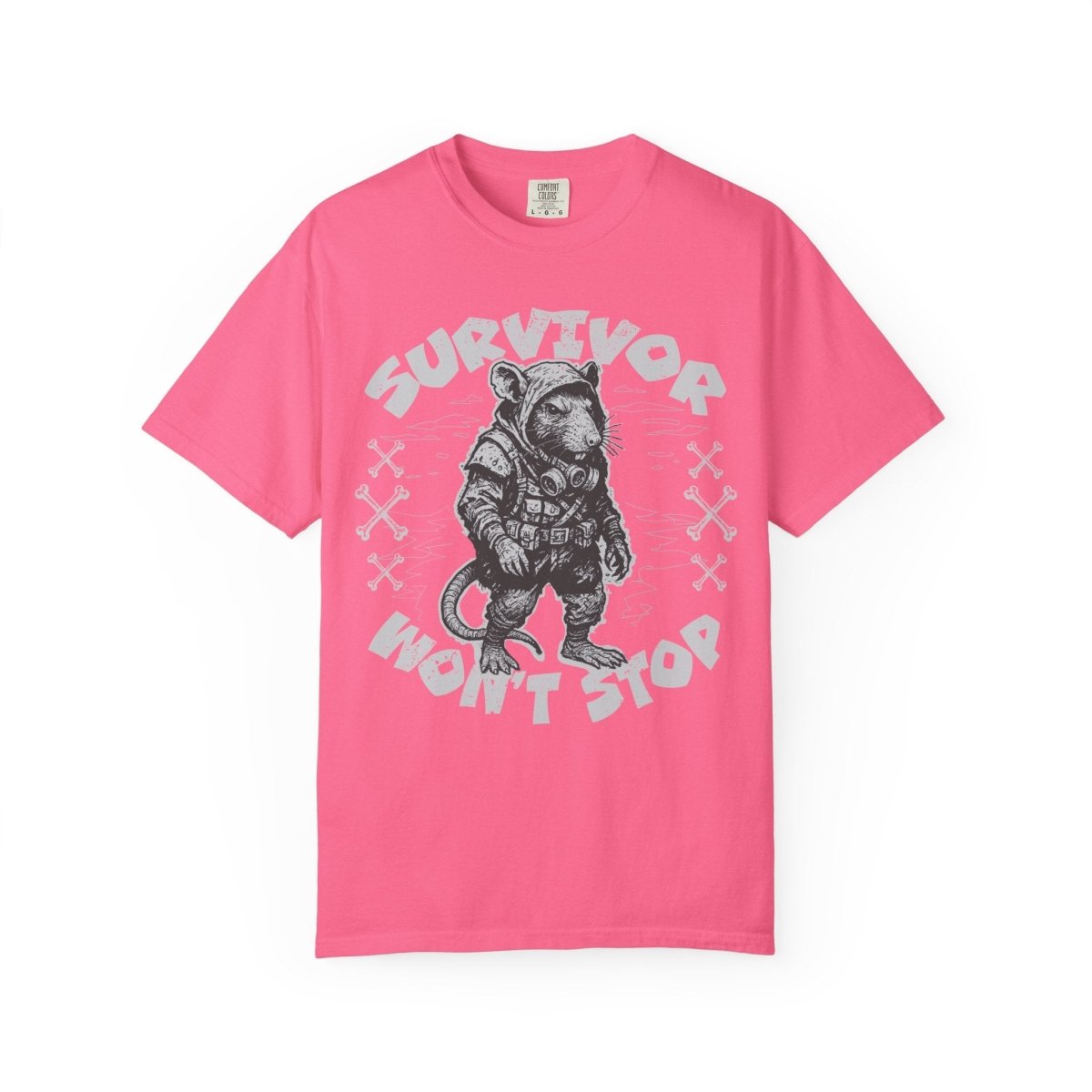Survivor Won't Stop Comfort Colors Relaxed Fit Softy Tee Rat