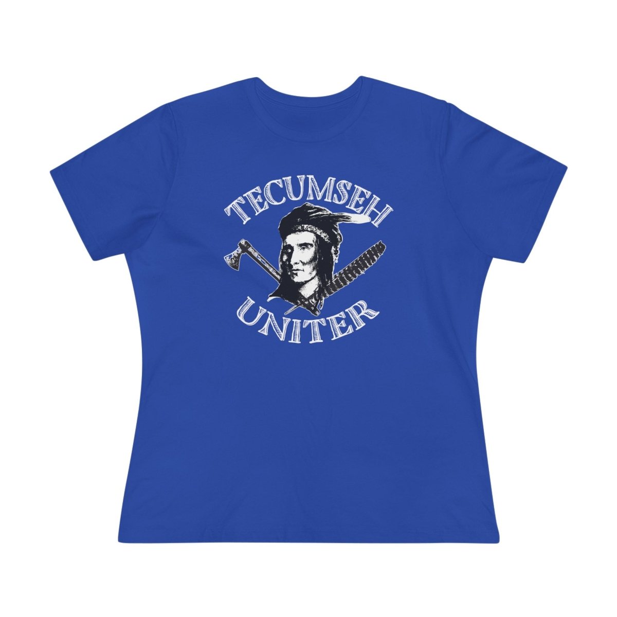 Tecumseh Women's Premium Relaxed Fit T-Shirt, Inspire Unity in Strength and Mercy, Warrior