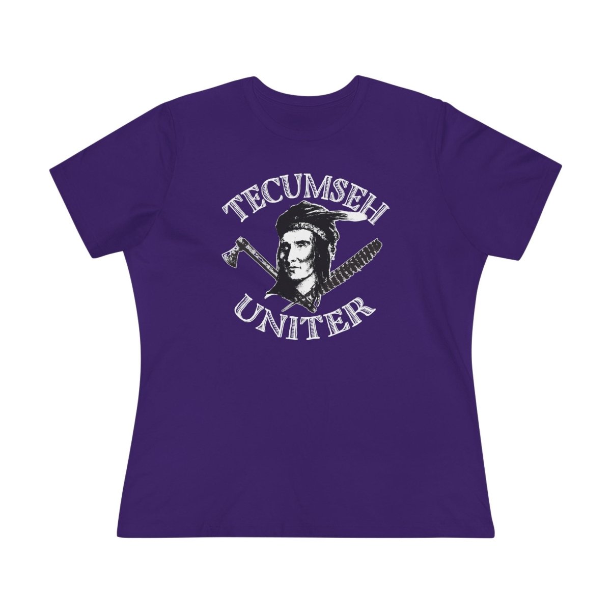 Tecumseh Women's Premium Relaxed Fit T-Shirt, Inspire Unity in Strength and Mercy, Warrior