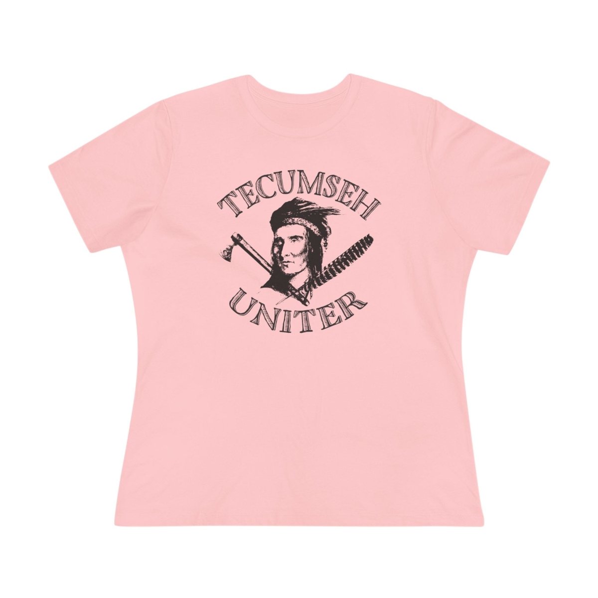 Tecumseh Women's Premium Relaxed Fit T-Shirt, Inspire Unity in Strength and Mercy, Warrior