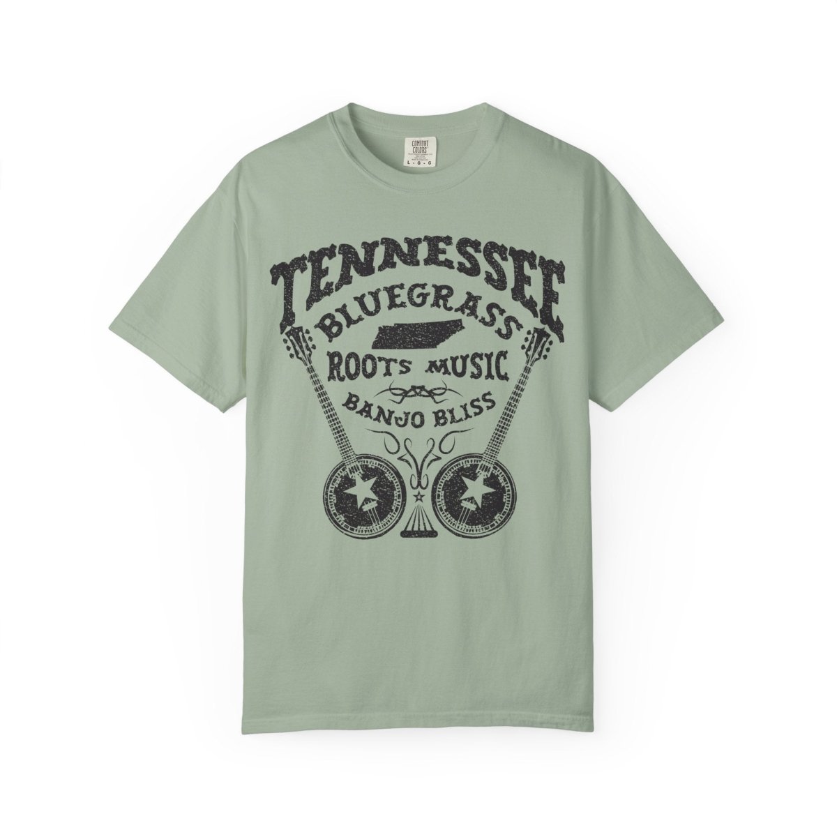 Tennessee Bluegrass Roots Music Comfort Colors Relaxed Fit Tee, Banjos, Country Music Inspiration