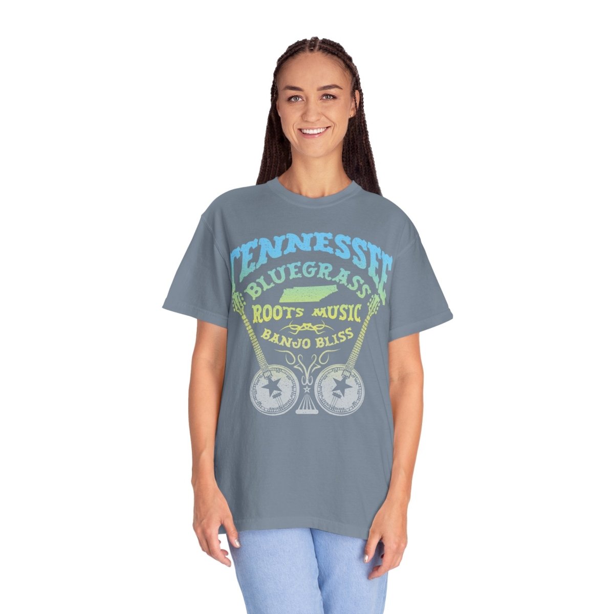 Tennessee Bluegrass Roots Music Comfort Colors Relaxed Fit Tee, Banjos, Country Music Inspiration