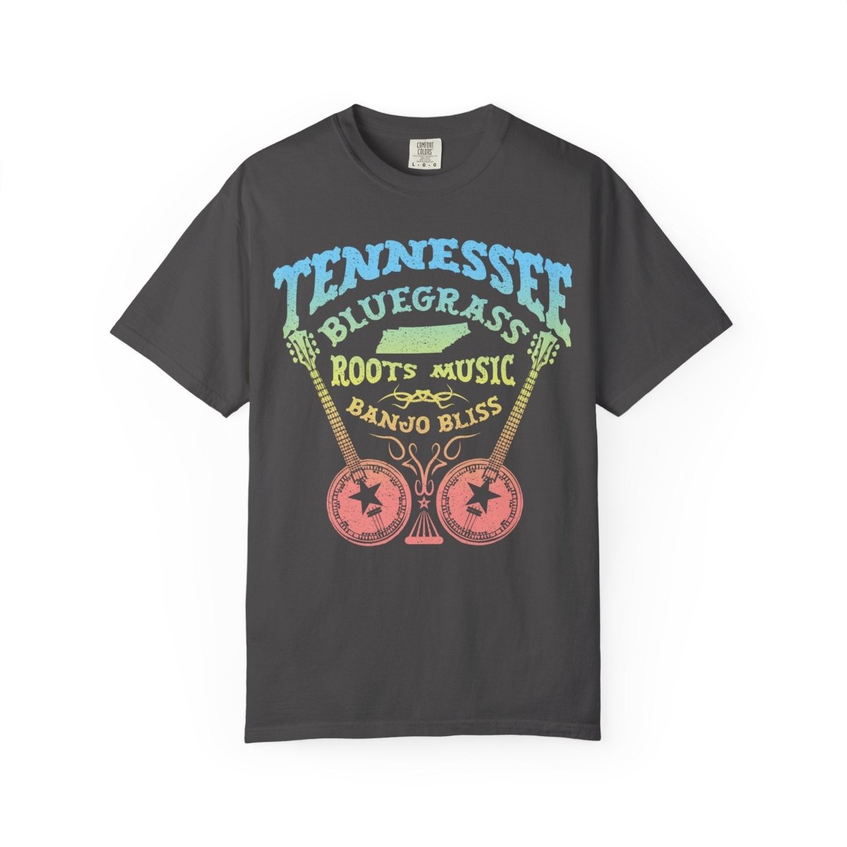 Tennessee Bluegrass Roots Music Comfort Colors Relaxed Fit Tee, Banjos, Country Music Inspiration