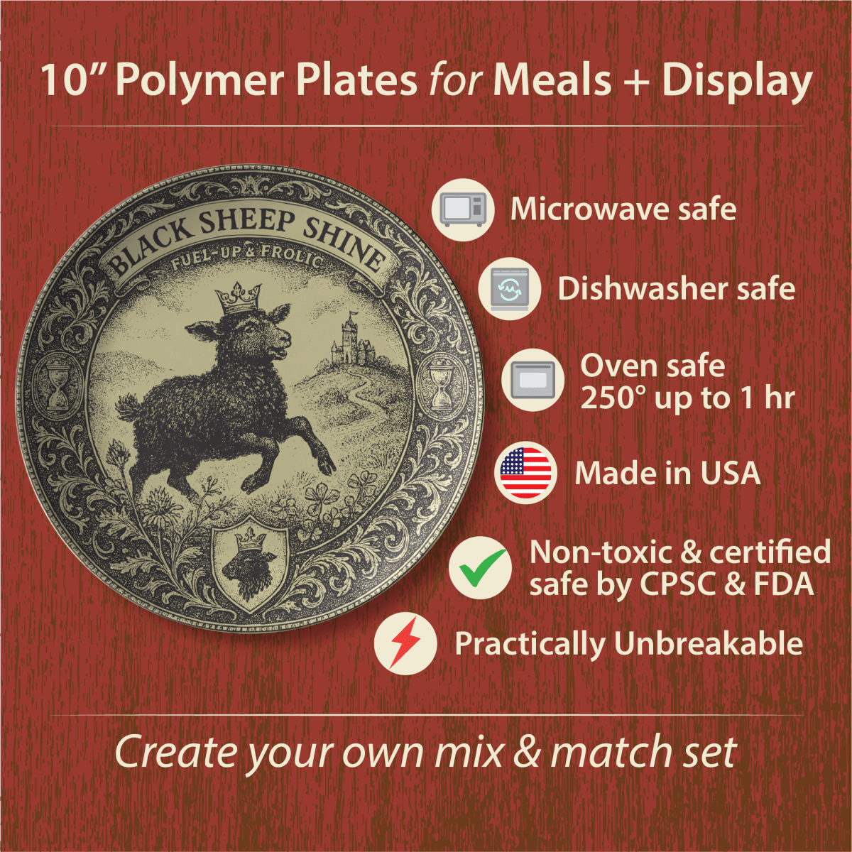 The Boy Who Cried Wolf (Aesop Fable) - Polymer Plate for Dining and Decor