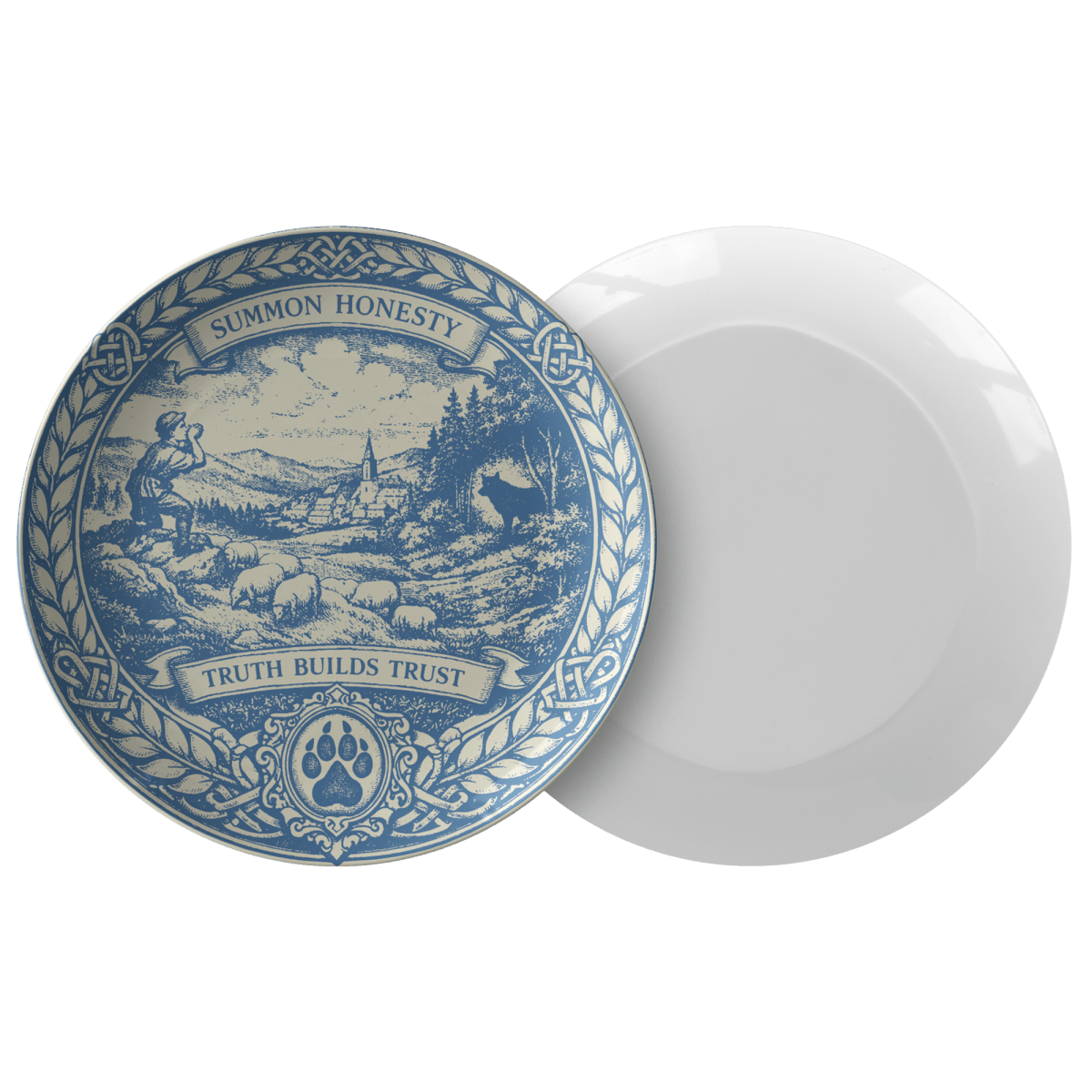 The Boy Who Cried Wolf (Aesop Fable) - Polymer Plate for Dining and Decor