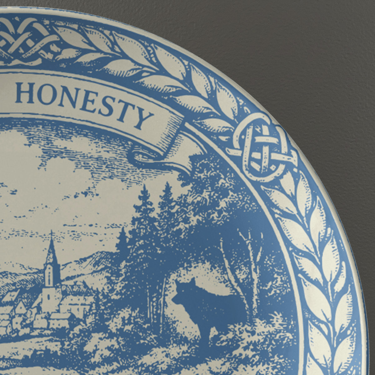 The Boy Who Cried Wolf (Aesop Fable) - Polymer Plate for Dining and Decor