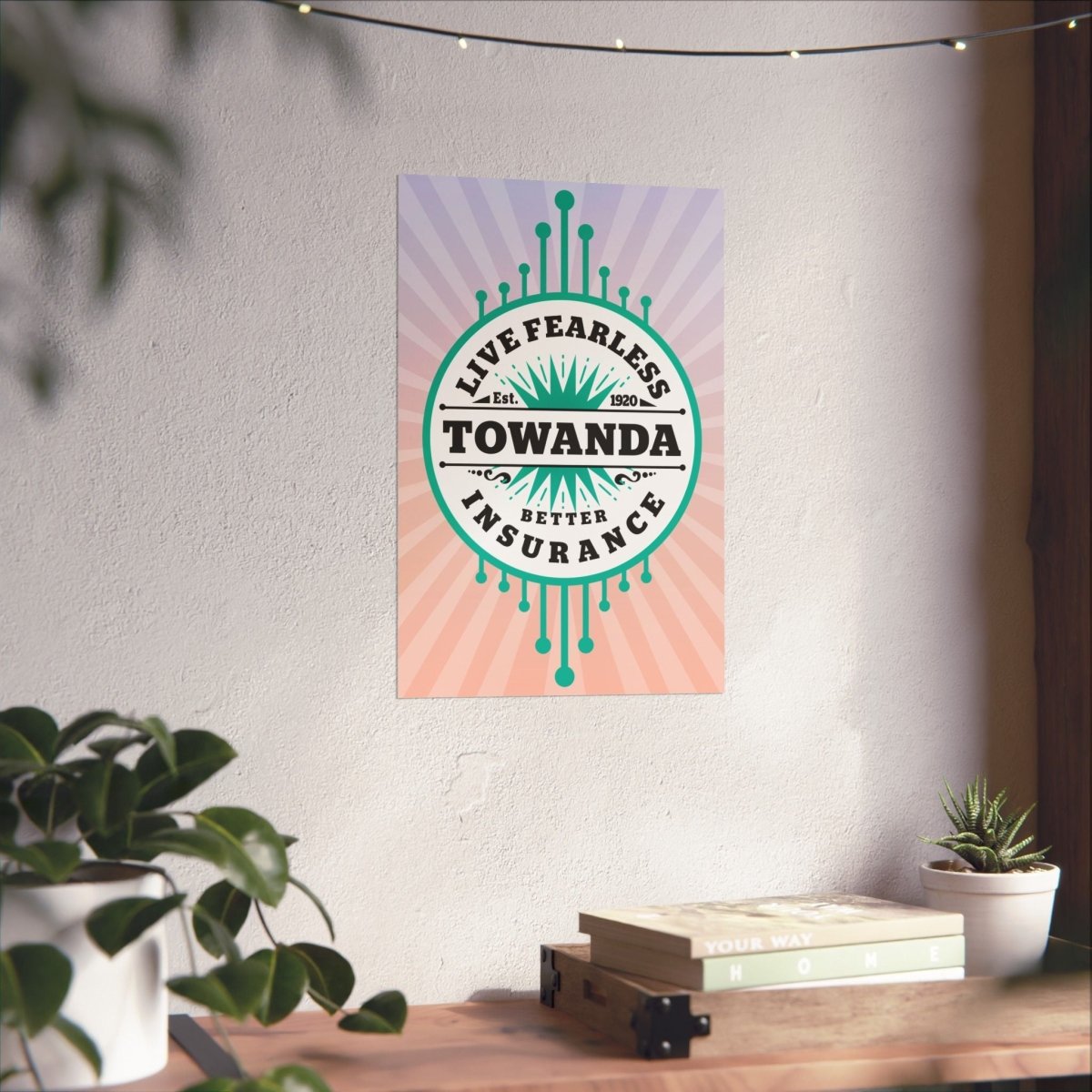 Towanda Live Fearless Premium Wall Art Print, Fried Green Tomatoes, Brave Girl Power, Strong Woman, Friend Gift, Southern