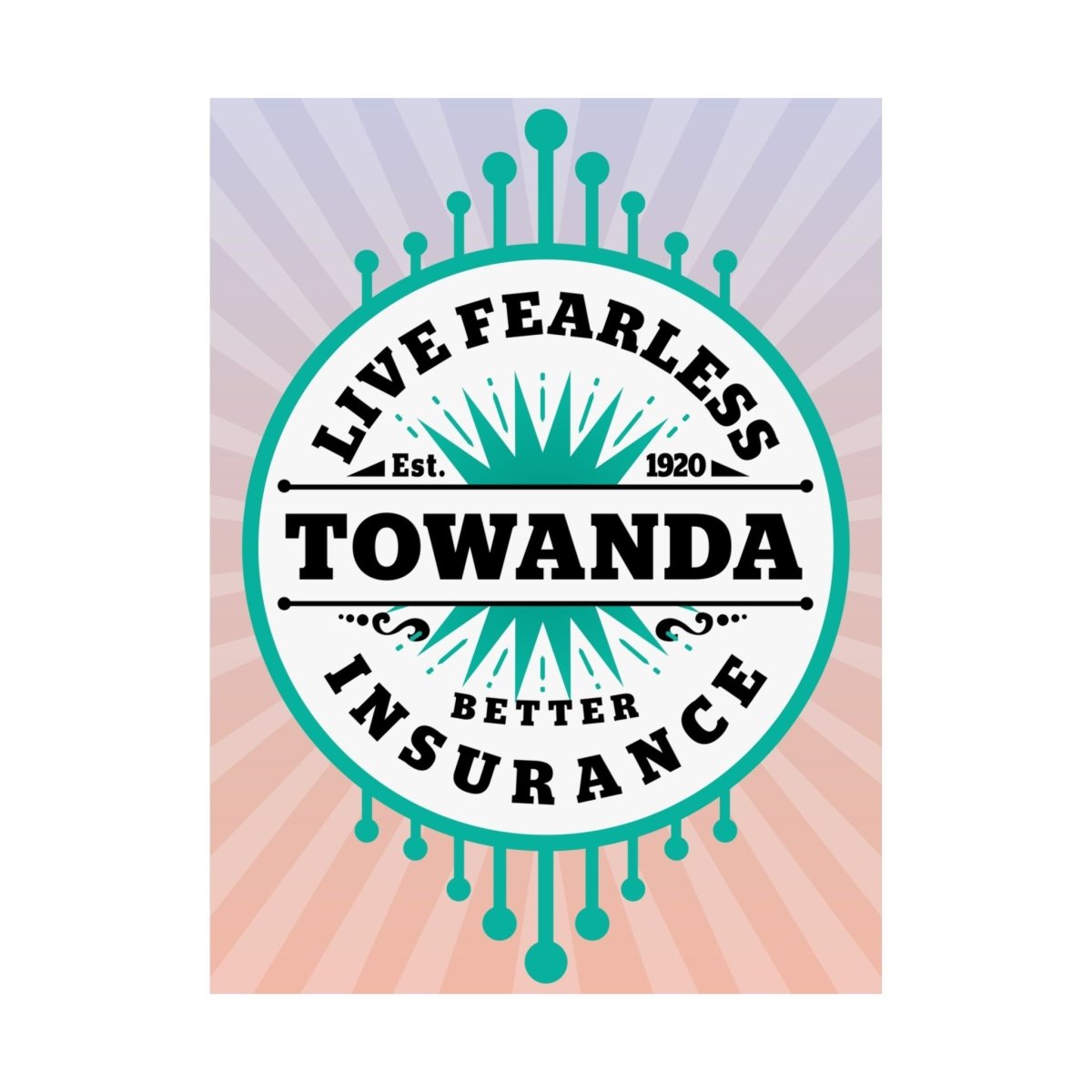 Towanda Live Fearless Premium Wall Art Print, Fried Green Tomatoes, Brave Girl Power, Strong Woman, Friend Gift, Southern