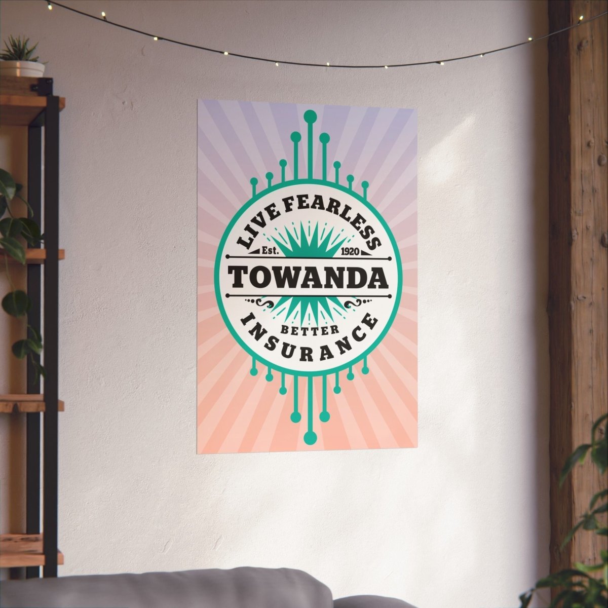 Towanda Live Fearless Premium Wall Art Print, Fried Green Tomatoes, Brave Girl Power, Strong Woman, Friend Gift, Southern