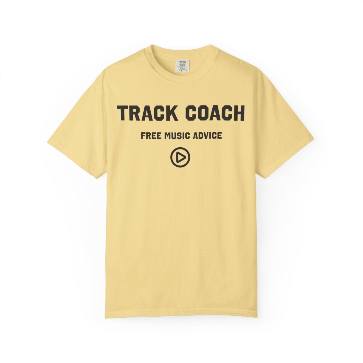 Track Coach Free Music Advice Funny Comfort Colors Relaxed Fit Soft Tee