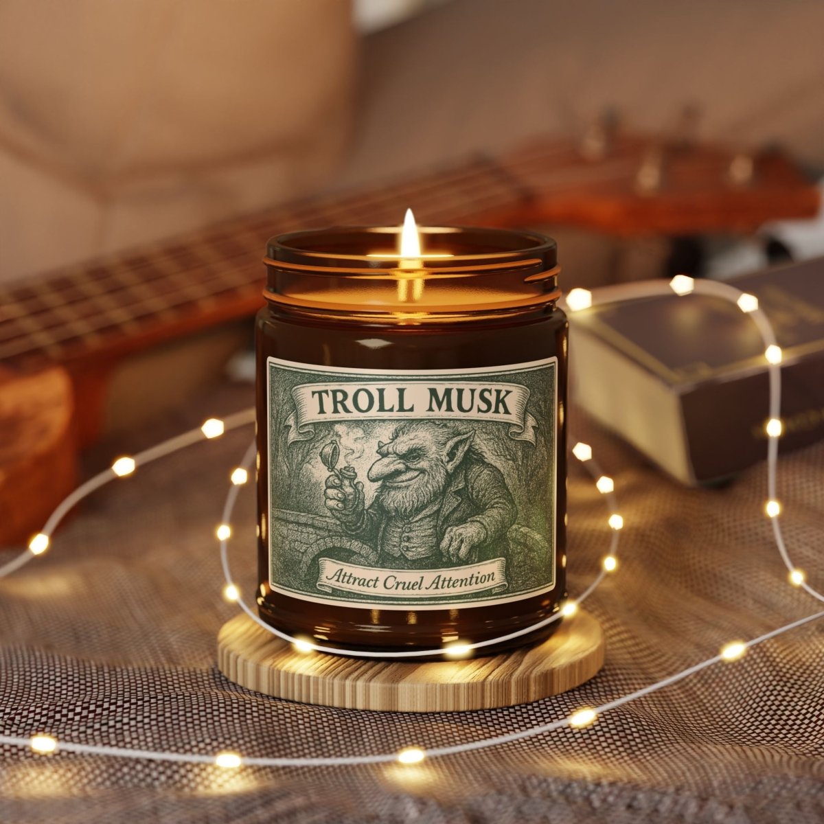 Troll Musk Swamp Online Influencer Gift Soy Candle, Luxury Scents or Unscented, Gossip