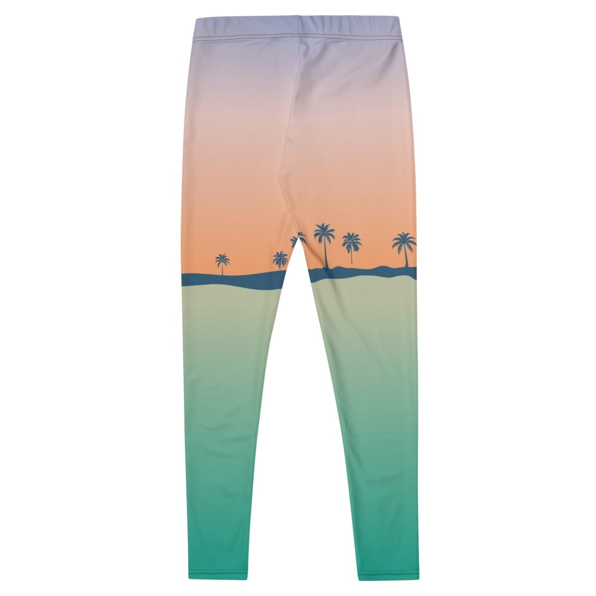 Tropical Coast Leggings, Ocean Water, Beach Palm Trees Sunset