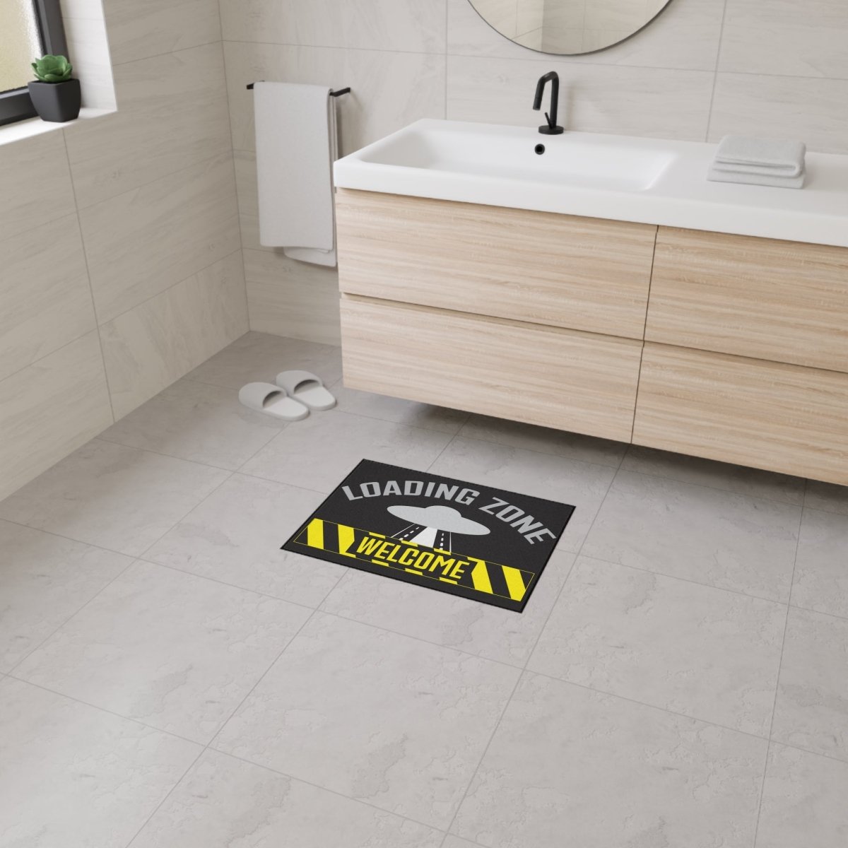 UFO Loading Zone Door Mat, Floor Mat, Welcome, Heavy Duty, Funny