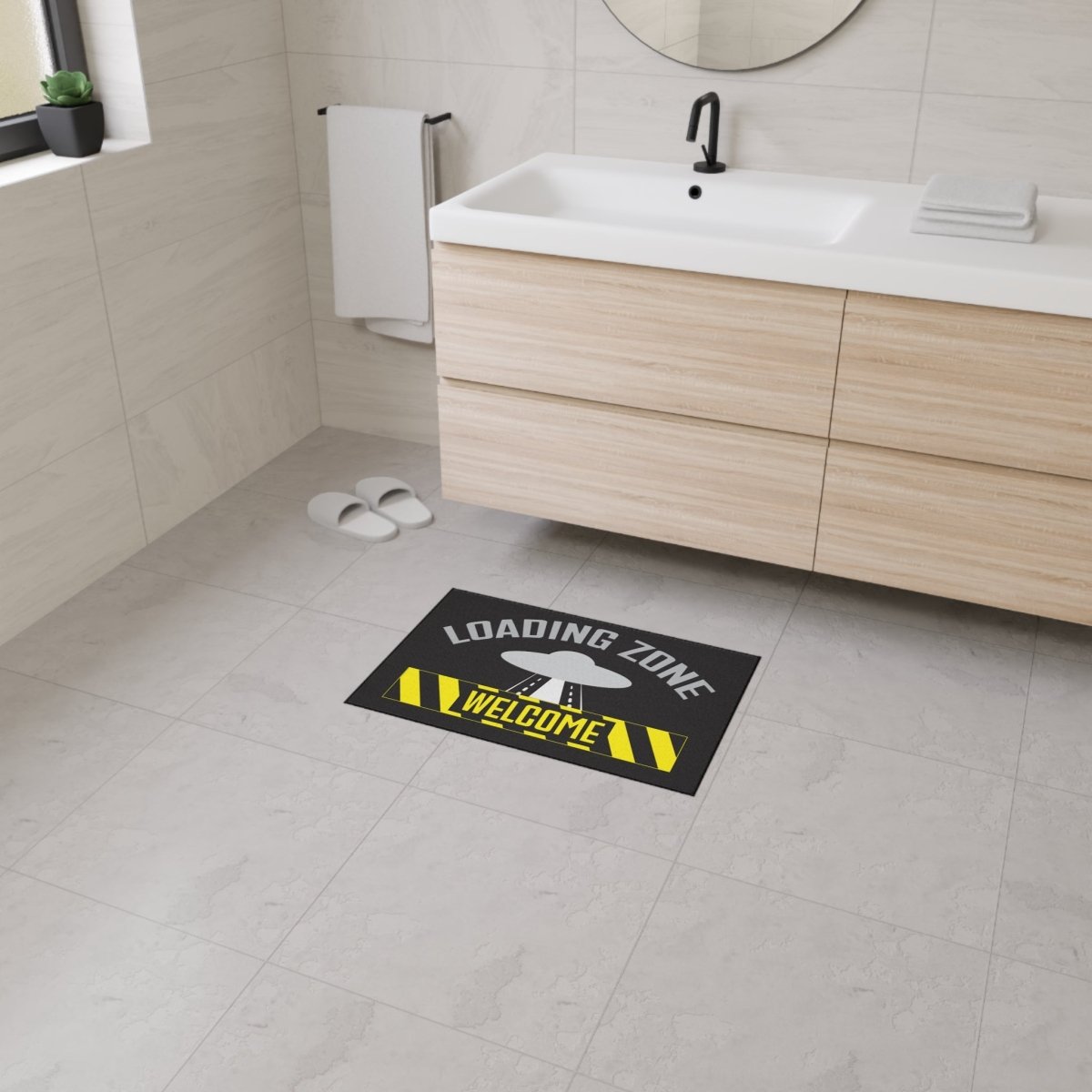 UFO Loading Zone Door Mat, Floor Mat, Welcome, Heavy Duty, Funny