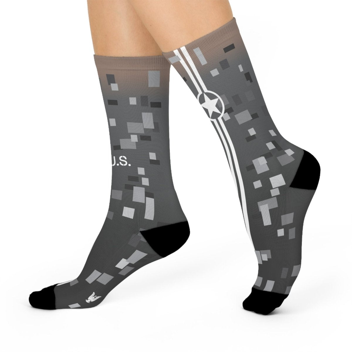 US Cushioned Crew Socks, Armed Forces Veteran, Active, Supporter Gift
