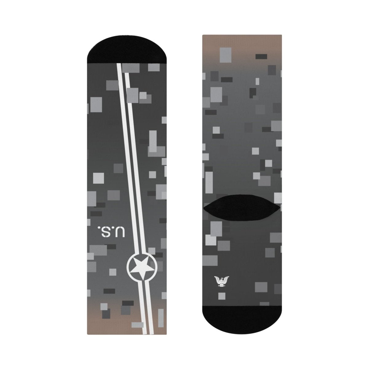 US Cushioned Crew Socks, Armed Forces Veteran, Active, Supporter Gift