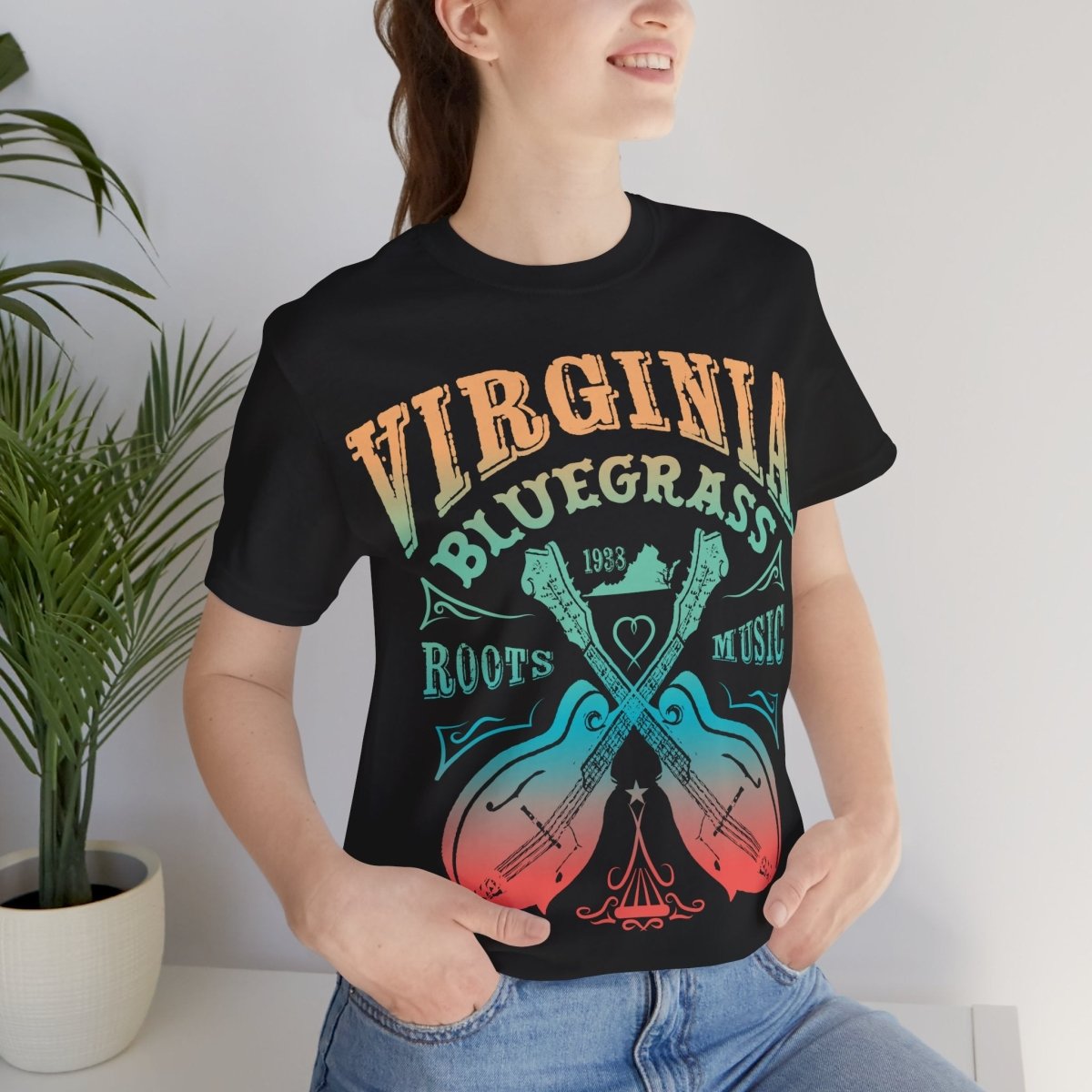 Virginia Bluegrass Lovers Premium T-Shirt, Blue Grass Music Gift