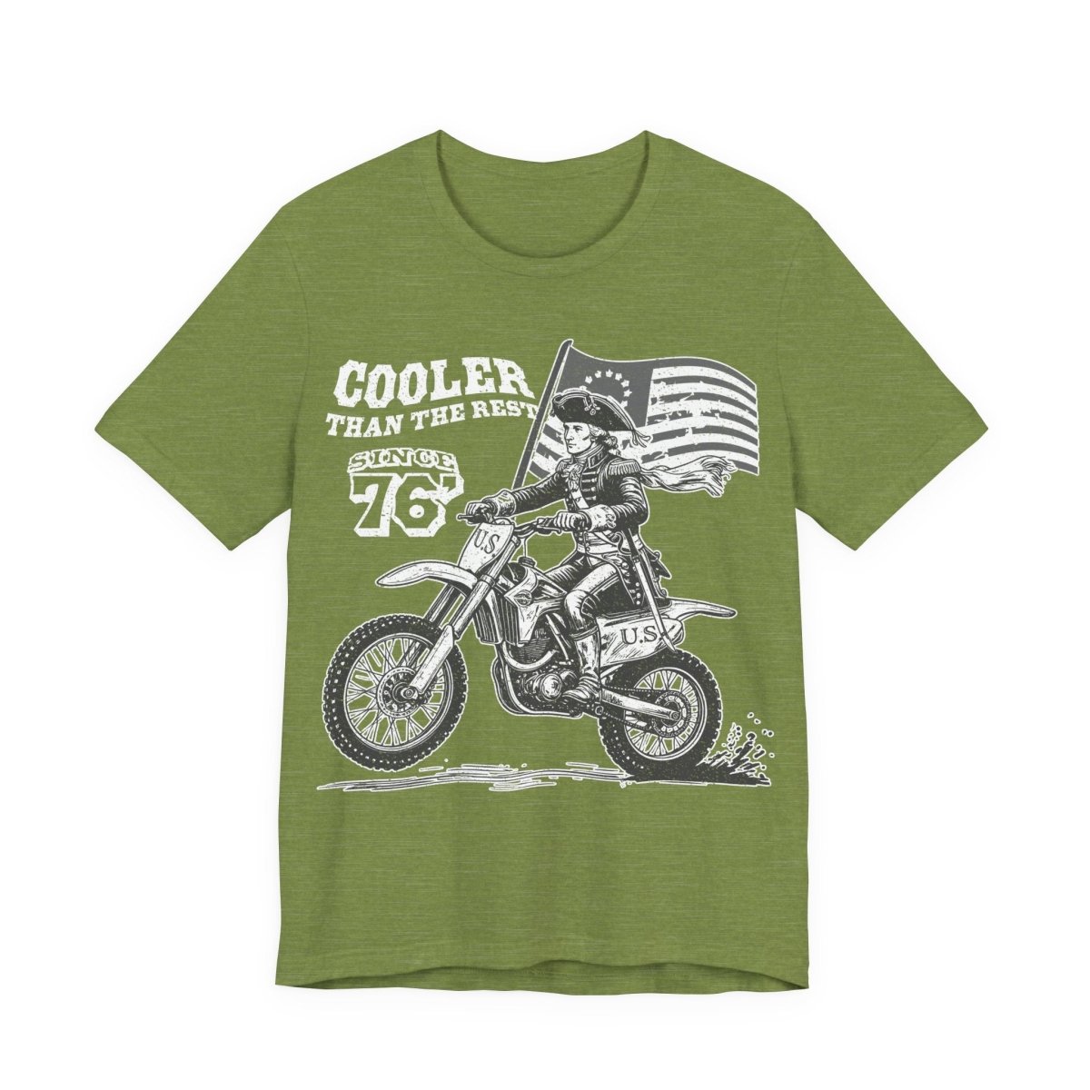 Washington's Dirt Bike Ride T shirt, Cooler Than The Rest, US Since 76, America, July 4th, Famous History