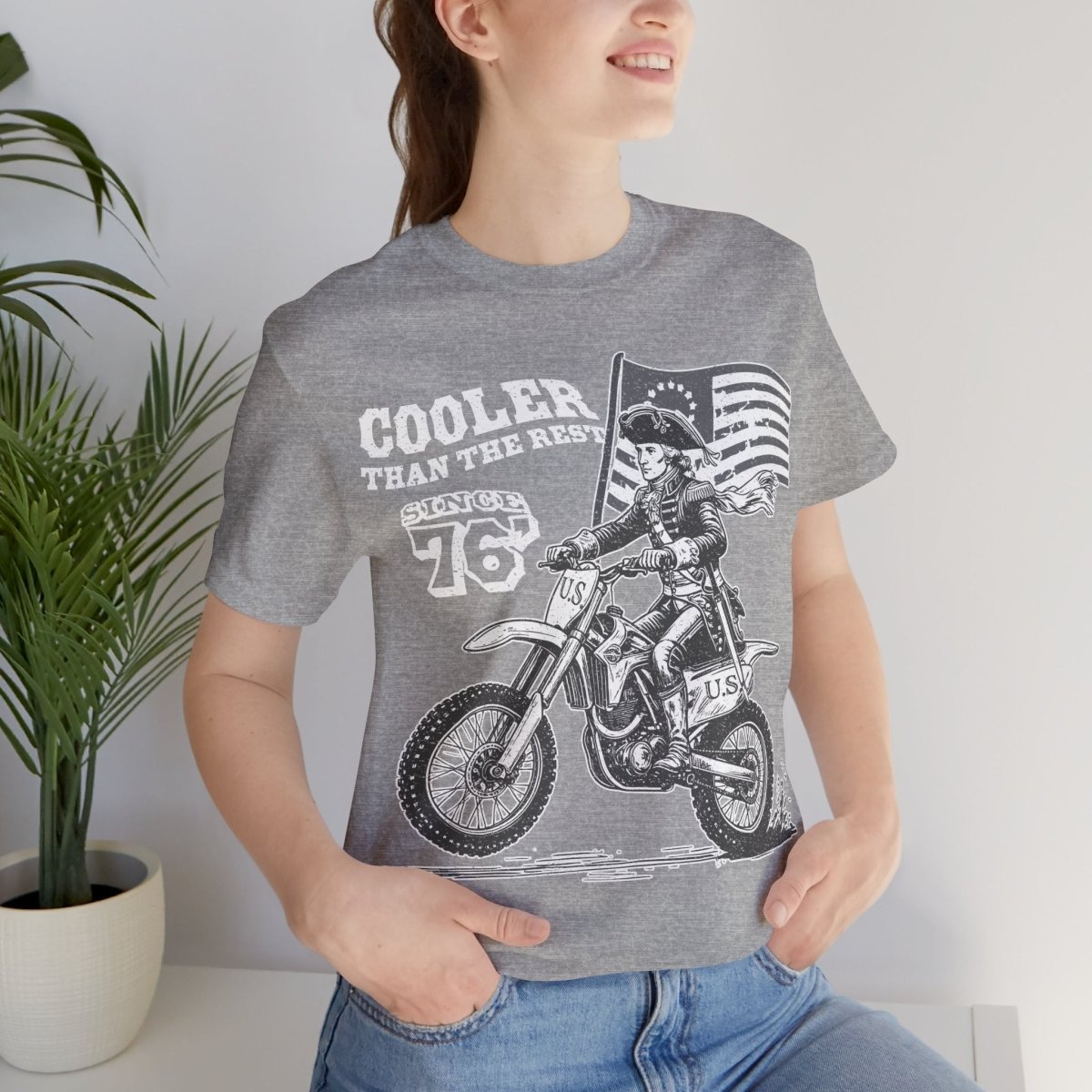 Washington's Dirt Bike Ride T shirt, Cooler Than The Rest, US Since 76, America, July 4th, Famous History