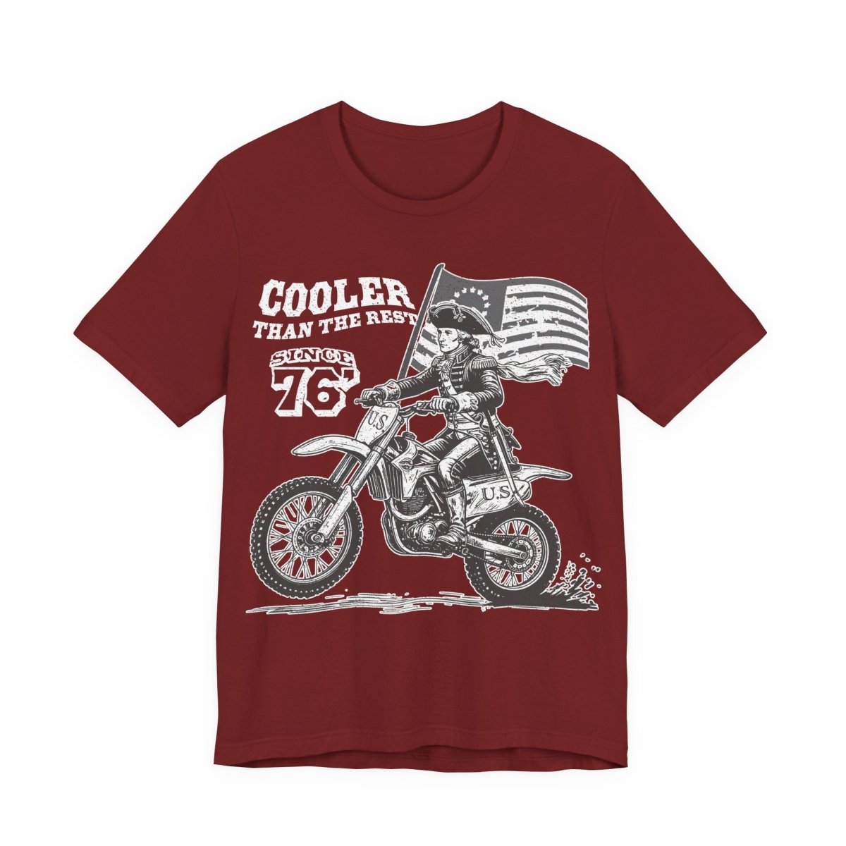Washington's Dirt Bike Ride T shirt, Cooler Than The Rest, US Since 76, America, July 4th, Famous History
