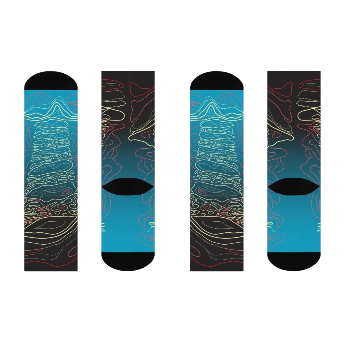 Water Geode Nature Lover Gift Cushioned Crew Socks