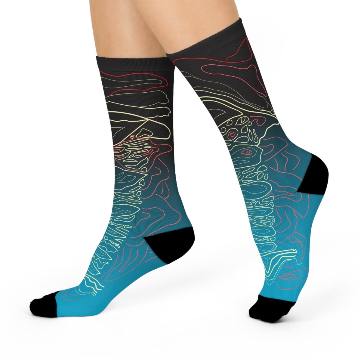 Water Geode Nature Lover Gift Cushioned Crew Socks